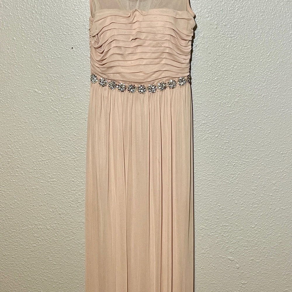 City Studio Blush Maxi Dress with Embellished Waist